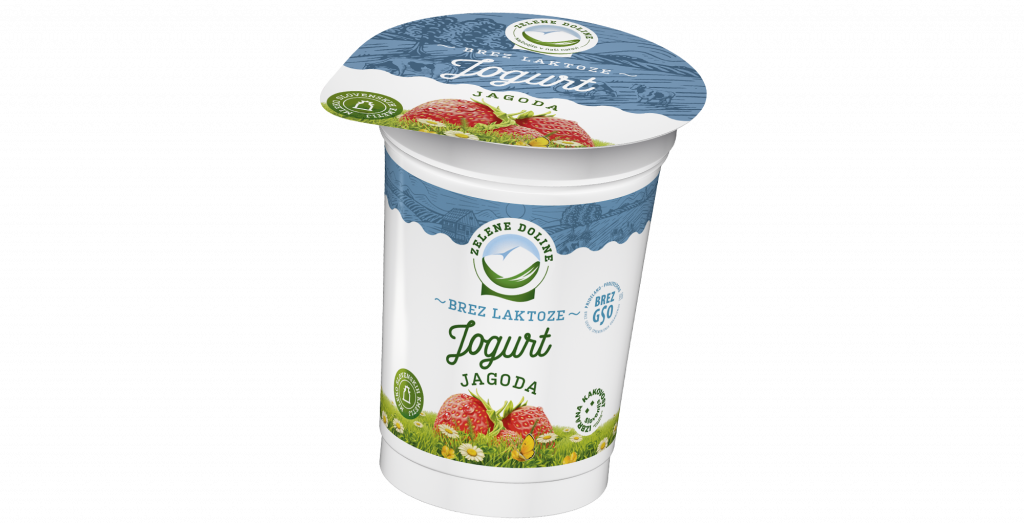 Sadni jogurt jagoda, brez laktoze