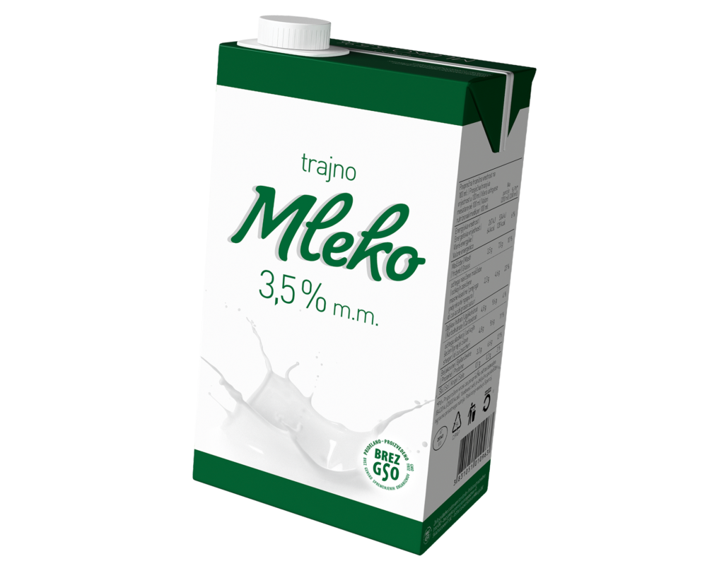 Trajno mleko, 3,5 % m.m., dokup, 1 l