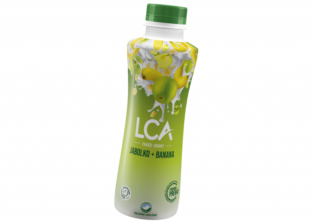 LCA tekoči jogurt jabolko in banana