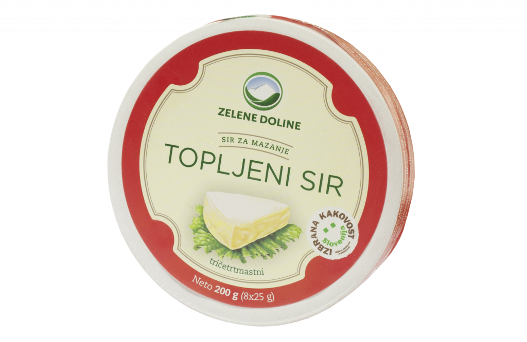 Topljeni sir, ZELENE DOLINE, tričetrtmastni,200 g