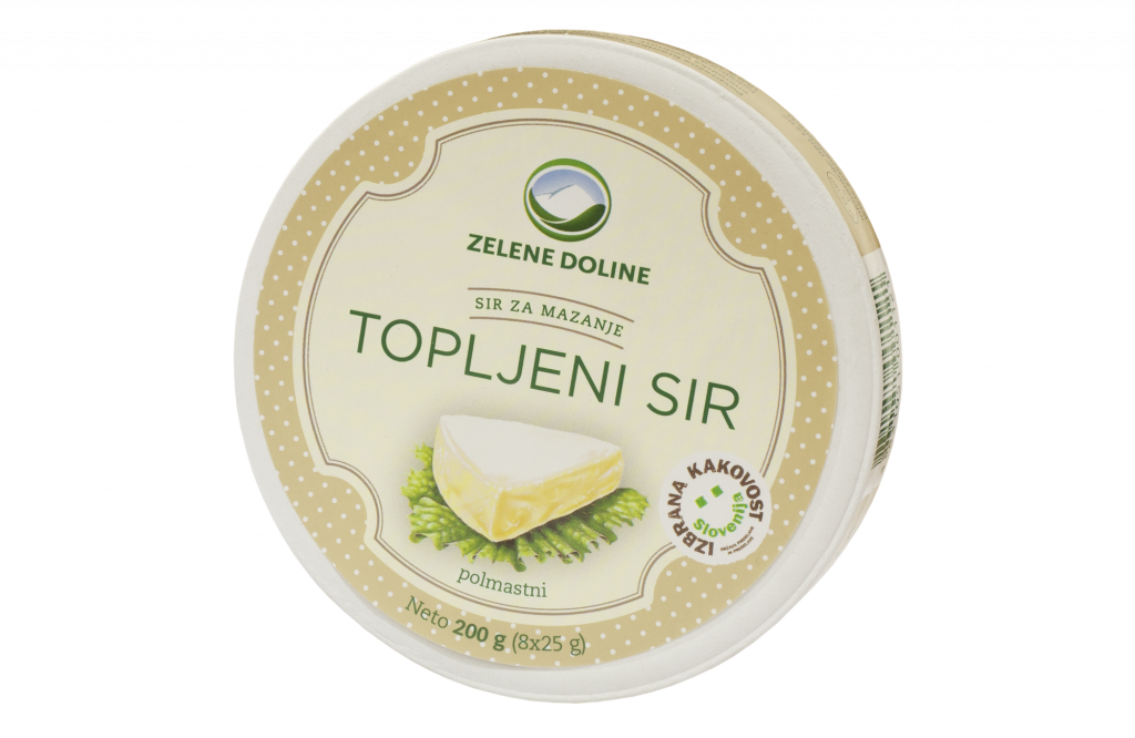 LAHKI topljeni sir, ZELENE DOLINE, polmastni, 200 g