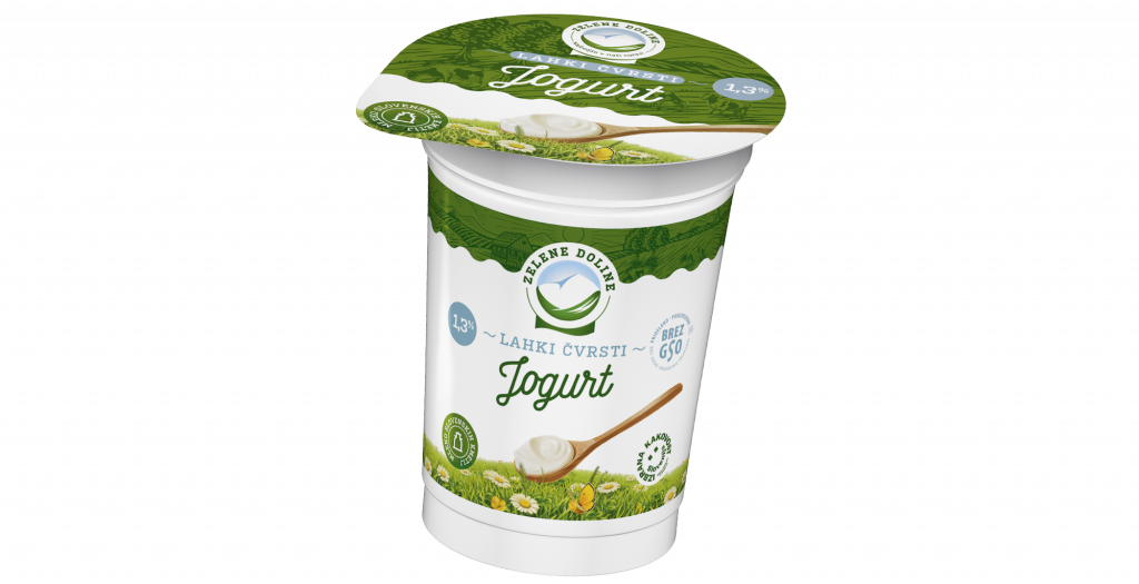 Lahki čvrsti jogurt 1,3 % m.m., 180 g