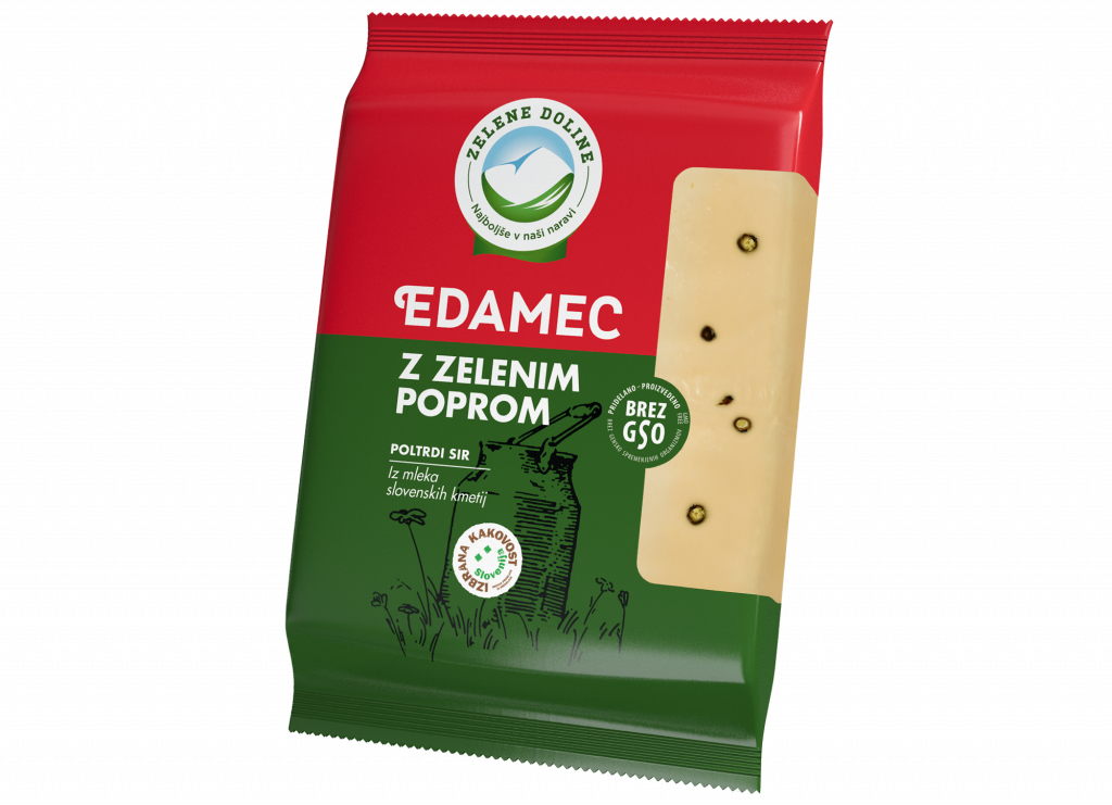 Edamec z zelenim poprom v kosu